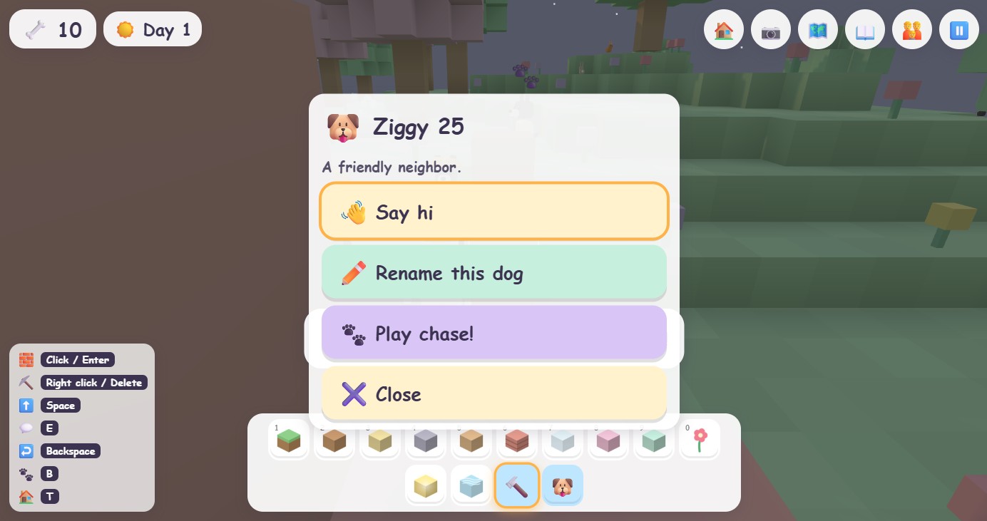 A neighbor dog offering to play chase