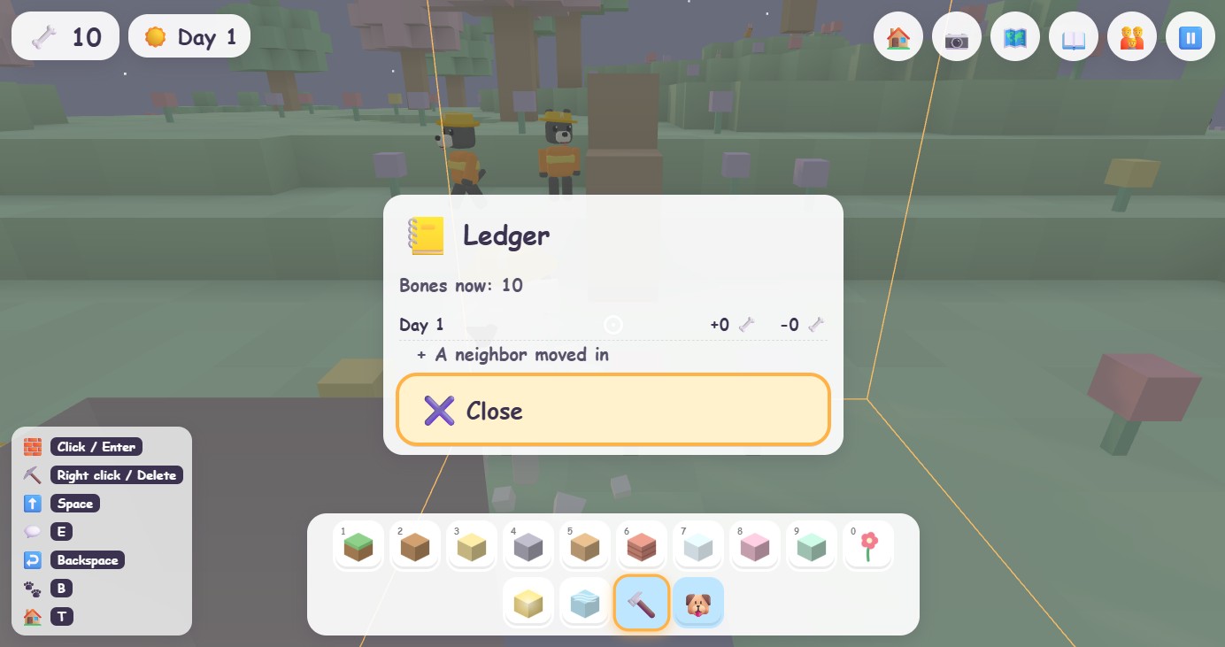The ledger in parent mode